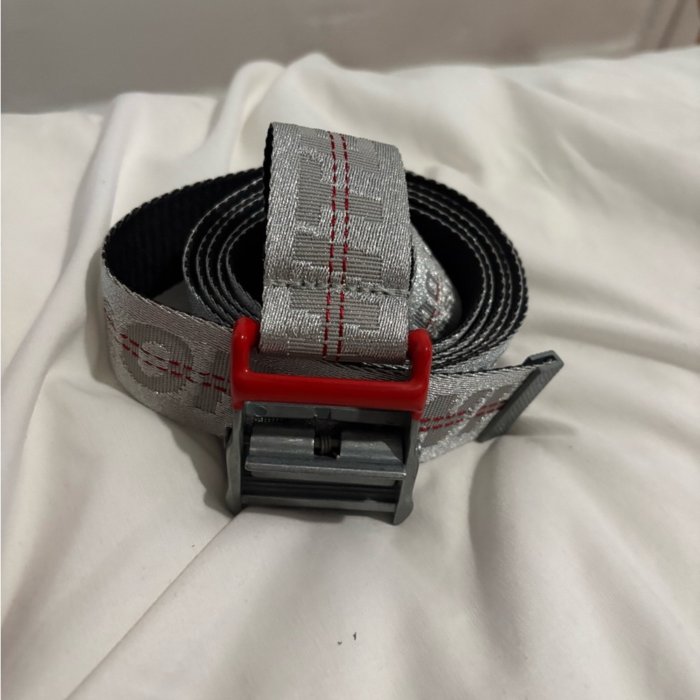 Stylish Gray and Red Men's Belt